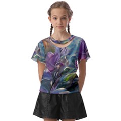 Abstract Blossoms  Kids  Front Cut T-shirt by Internationalstore