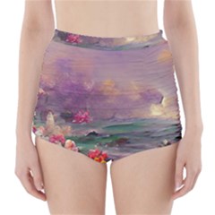 Abstract Flowers  High-waisted Bikini Bottoms by Internationalstore