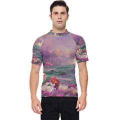 Abstract Flowers  Men s Short Sleeve Rash Guard by Internationalstore