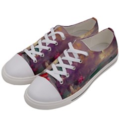 Abstract Flowers  Women s Low Top Canvas Sneakers by Internationalstore