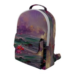 Abstract Flowers  Flap Pocket Backpack (large) by Internationalstore