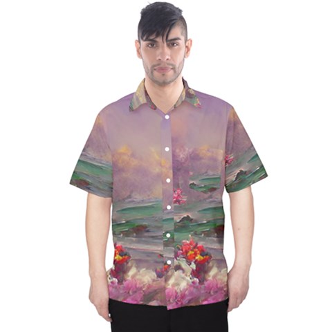 Abstract Flowers  Men s Hawaii Shirt by Internationalstore