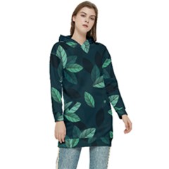 Foliage Women s Long Oversized Pullover Hoodie