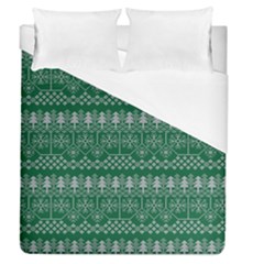 Christmas Knit Digital Duvet Cover (queen Size) by Mariart