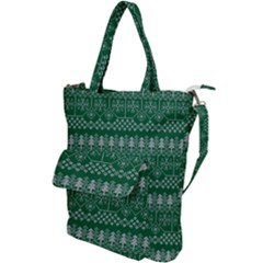 Christmas Knit Digital Shoulder Tote Bag by Mariart