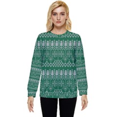 Christmas Knit Digital Hidden Pocket Sweatshirt by Mariart