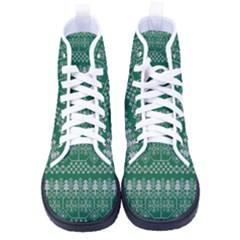 Christmas Knit Digital Kid s High-top Canvas Sneakers