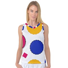 Circles Seamless Pattern Tileable Women s Basketball Tank Top