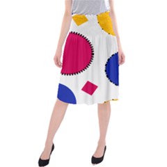 Circles Seamless Pattern Tileable Midi Beach Skirt