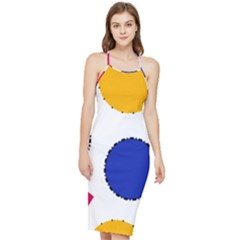 Circles Seamless Pattern Tileable Bodycon Cross Back Summer Dress