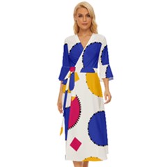 Circles Seamless Pattern Tileable Midsummer Wrap Dress