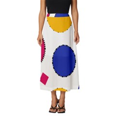 Circles Seamless Pattern Tileable Classic Midi Chiffon Skirt