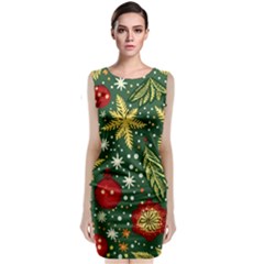 Christmas Pattern Classic Sleeveless Midi Dress