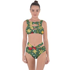 Christmas Pattern Bandaged Up Bikini Set  by Valentinaart