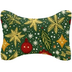 Christmas Pattern Seat Head Rest Cushion by Valentinaart