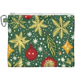 Christmas Pattern Canvas Cosmetic Bag (xxxl) by Valentinaart
