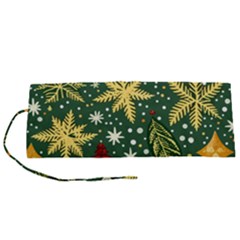 Christmas Pattern Roll Up Canvas Pencil Holder (s) by Valentinaart