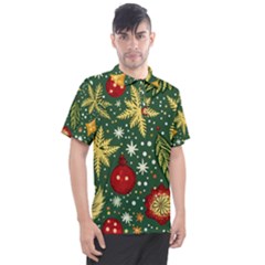 Christmas Pattern Men s Polo T-shirt