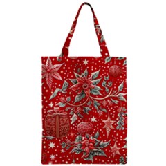 Christmas Pattern Zipper Classic Tote Bag by Valentinaart