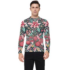 Christmas Pattern Men s Long Sleeve Rash Guard by Valentinaart