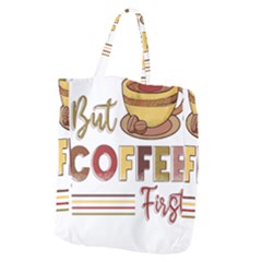 But Coffee First T- Shirt But Coffee  First T- Shirt Yoga Reflexion Pose T- Shirtyoga Reflexion Pose T- Shirt Giant Grocery Tote by hizuto