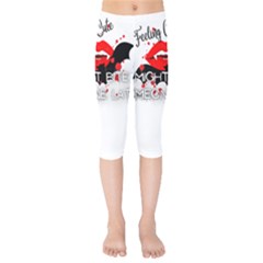 Vampire T- Shirt Feeling Cute Might Bite Someone Later T- Shirt Kids  Capri Leggings  by ZUXUMI