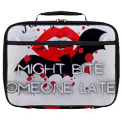 Vampire T- Shirt Feeling Cute Might Bite Someone Later T- Shirt Full Print Lunch Bag by ZUXUMI