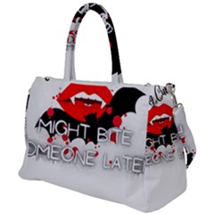 Vampire T- Shirt Feeling Cute Might Bite Someone Later T- Shirt Duffel Travel Bag by ZUXUMI