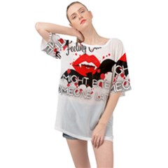 Vampire T- Shirt Feeling Cute Might Bite Someone Later T- Shirt Oversized Chiffon Top