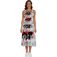 Vampire T- Shirt Feeling Cute Might Bite Someone Later T- Shirt Sleeveless Shoulder Straps Boho Dress by ZUXUMI