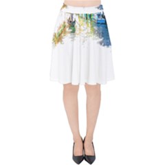 Venice T- Shirt Venice Voyage Art Digital Painting Watercolor Discovery T- Shirt (1) Velvet High Waist Skirt by ZUXUMI