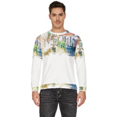 Venice T- Shirt Venice Voyage Art Digital Painting Watercolor Discovery T- Shirt (1) Men s Fleece Sweatshirt by ZUXUMI