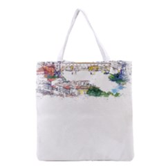 Venice T- Shirt Venice Voyage Art Digital Painting Watercolor Discovery T- Shirt (2) Grocery Tote Bag by ZUXUMI