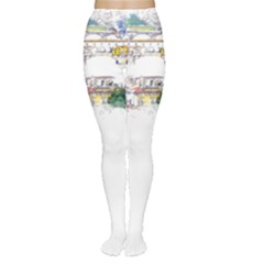 Venice T- Shirt Venice Voyage Art Digital Painting Watercolor Discovery T- Shirt (2) Tights by ZUXUMI