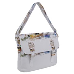 Venice T- Shirt Venice Voyage Art Digital Painting Watercolor Discovery T- Shirt (3) Buckle Messenger Bag by ZUXUMI