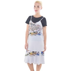 Venice T- Shirt Venice Voyage Art Digital Painting Watercolor Discovery T- Shirt (3) Camis Fishtail Dress by ZUXUMI