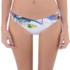 Venice T- Shirt Venice Voyage Art Digital Painting Watercolor Discovery T- Shirt (4) Reversible Hipster Bikini Bottoms