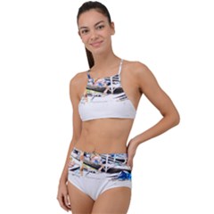 Venice T- Shirt Venice Voyage Art Digital Painting Watercolor Discovery T- Shirt (5) Halter Tankini Set by ZUXUMI