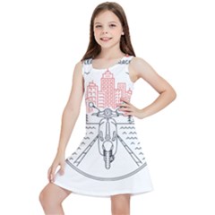 Vespa T- Shirt Hit The Road 3 T- Shirt Kids  Lightweight Sleeveless Dress