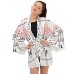 Vespa T- Shirt Hit The Road 3 T- Shirt Long Sleeve Kimono