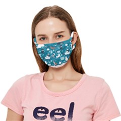 Veterinarian Medicine T- Shirt Veterinary Medicine, Happy And Healthy Friends    Turquoise Backgroun Crease Cloth Face Mask (adult) by ZUXUMI