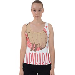 Capybara Love T- Shirt Just A Girl Who Loves Capybaras A Cute Design For Capybara Lovers T- Shirt Yoga Reflexion Pose T- Shirtyoga Reflexion Pose T- Shirt Velvet Tank Top by hizuto