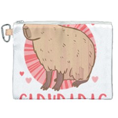 Capybara Love T- Shirt Just A Girl Who Loves Capybaras A Cute Design For Capybara Lovers T- Shirt Yoga Reflexion Pose T- Shirtyoga Reflexion Pose T- Shirt Canvas Cosmetic Bag (xxl) by hizuto