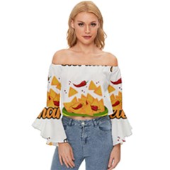 Veterinary Medicine T- Shirt Funny Will Give Veterinary Advice For Nachos Vet Med Worker T- Shirt Off Shoulder Flutter Bell Sleeve Top by ZUXUMI