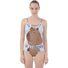 Capybara T- Shirt Be Nice Be Friendly Be A Capybara T- Shirt Yoga Reflexion Pose T- Shirtyoga Reflexion Pose T- Shirt Cut Out Top Tankini Set by hizuto