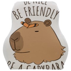 Capybara T- Shirt Be Nice Be Friendly Be A Capybara T- Shirt Yoga Reflexion Pose T- Shirtyoga Reflexion Pose T- Shirt Car Seat Velour Cushion  by hizuto