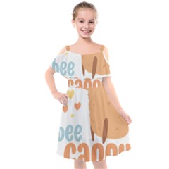 Capybara T- Shirt Bee Cappy - A Cute Capybara And A Bee Illustration T- Shirt Yoga Reflexion Pose T- Shirtyoga Reflexion Pose T- Shirt Kids  Cut Out Shoulders Chiffon Dress by hizuto