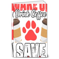 Veterinary Medicine T- Shirt Wake Up Drink Coffee Awesome Vet Med Worker Veterinary Crew T- Shirt 8  X 10  Softcover Notebook by ZUXUMI