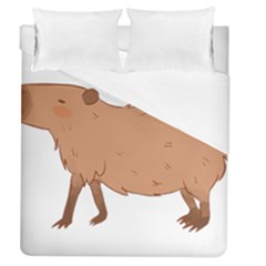 Capybara T- Shirt Cute Capybara Illustration T- Shirt (1) Yoga Reflexion Pose T- Shirtyoga Reflexion Pose T- Shirt Duvet Cover (queen Size) by hizuto