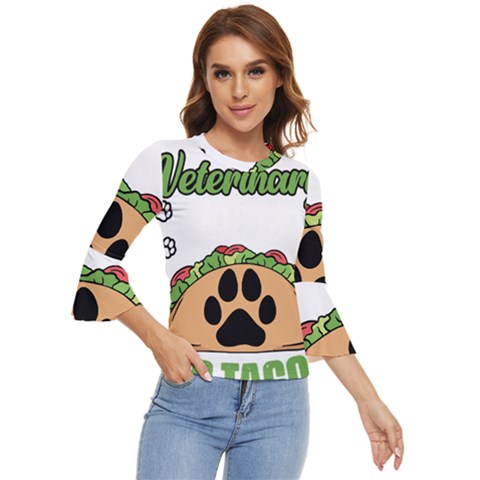 Veterinary Medicine T- Shirt Will Give Veterinary Advice For Tacos Funny Vet Med Worker T- Shirt Bell Sleeve Top by ZUXUMI